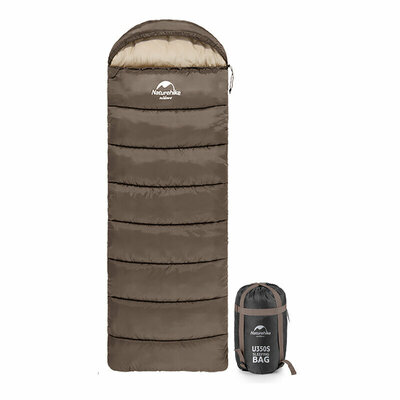 Спальник Naturehike U350 NH20MSD07 зимний 1°C с капюшоном коричневый Изображение