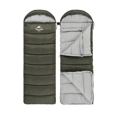 Спальник Naturehike U350 NH20MSD07 с капюшоном, 1°C, зеленый Изображение