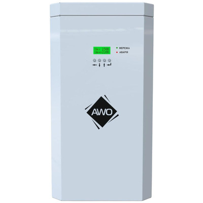 Стабілізатор напруги Awattom New Silver 8.8 кВт, однофазний, сімісторний, ЖК-дисплей Зображення