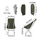 Стілець складаний Naturehike YL06 NH18Y060-Z з високою спинкою зелений Зображення