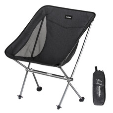 Складной стул Naturehike Stellaluna L04 M алюминиевый черный Изображение