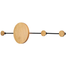 Світильник настінний LEDVANCE Decor Perchero Wood 6 Вт, 3000K, Wi-Fi, чорний, дерев'яний акцент Зображення