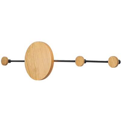 Світильник настінний LEDVANCE Decor Perchero Wood 6 Вт, 3000K, Wi-Fi, чорний, дерев'яний акцент Зображення