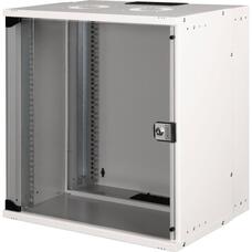 Телекомунікаційна шафа Digitus SOHO PRO 12U скляні двері сіра Зображення