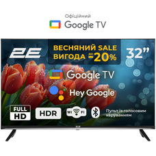 Телевизор 2E 2E-32A07KF 32″ LED Full HD Smart Google TV чёрный Изображение