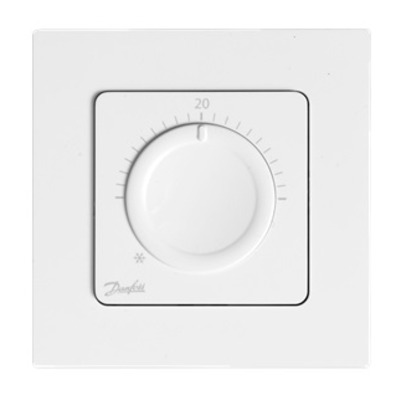 Кімнатний терморегулятор Danfoss Icon Dial, механічний, 230 В, білий Зображення