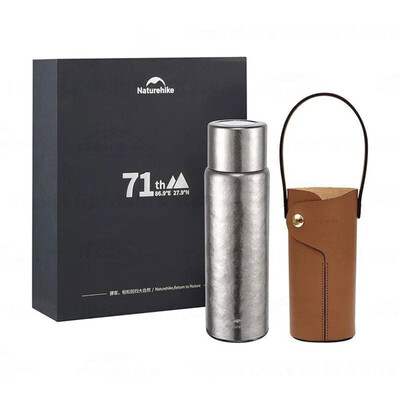 Термос Naturehike CNK230CF012 титановий 600 мл із чохлом Зображення