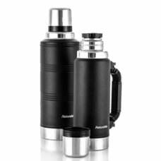 Термос Naturehike Q-9H NH19SJ011 з ручкою 1,25 л сталь 304 чорний Зображення