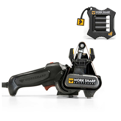 Точилка для ножей Work Sharp WSKTS2-I + Micro WSEDCMCR, электрическая и механическая, три вида абразива, битодержатель Изображение