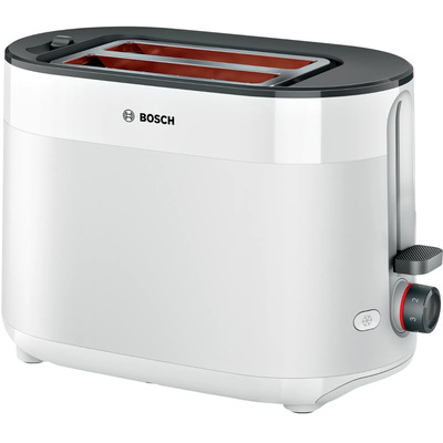 Тостер Bosch TAT2M121, 2 отделения, 950 Вт, белый пластик Изображение