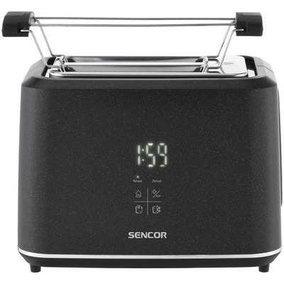 Тостер Sencor STS0600BK сенсорный, 1080 Вт, черный, LED-дисплей Изображение