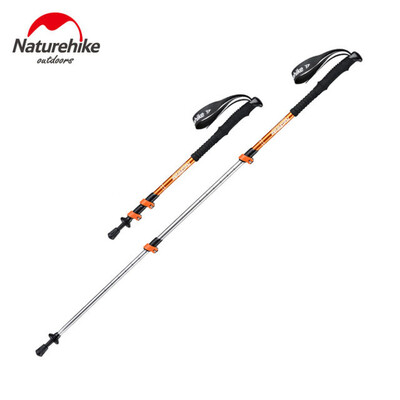Трекінгова палиця Naturehike 6061 AL NH17D001-Z, телескопічна, 57-120 см, алюміній, золота Зображення