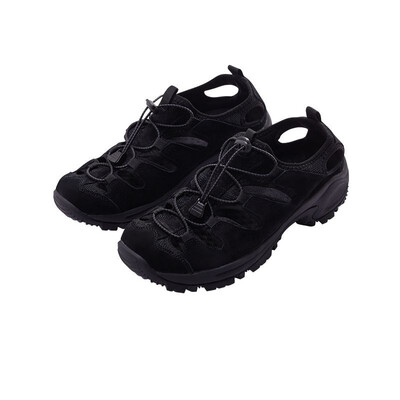Трекинговые летние ботинки Naturehike CNH23SE004 из кожи и сетки, черные Изображение