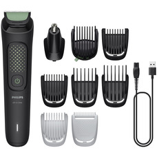 Тример Philips All-in-One Trimmer 3000 Series, 9 насадок, сталь, чорний Зображення