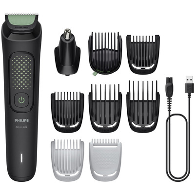 Тример Philips All-in-One Trimmer 3000 Series, 9 насадок, сталь, чорний Зображення