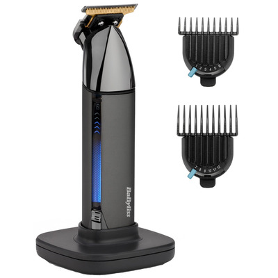 Триммер для бороды BaByliss Super-X Metal Black Edition, японская сталь, 300 мин работы, 2 насадки, черный Изображение