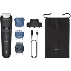 Триммер для бороды Philips Series 5000 BT5780/15, металлические лезвия, 40 настроек, черный Изображение