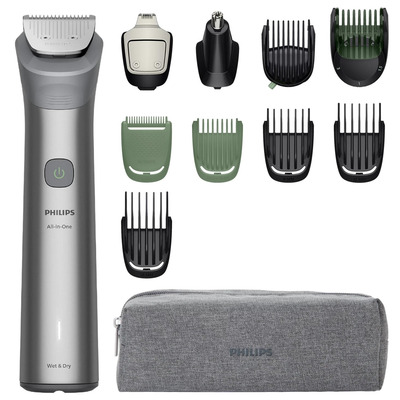 Триммер Philips Series 5000 MG5930/15, 11 насадок, сталь, серый Изображение