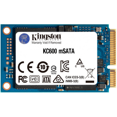 Твердотельный накопитель Kingston SKC600MS 512 ГБ SATA 3.0 3D TLC mSATA Изображение