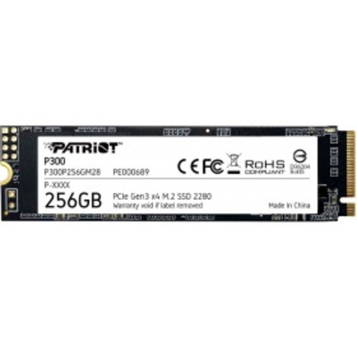 Твердотельный накопитель Patriot P300 M.2 256GB PCIe 3.0, внутренний Изображение