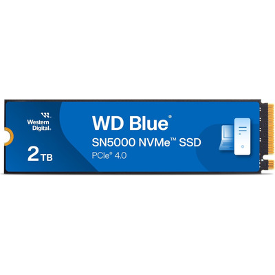Твердотільний накопичувач WD Blue SN5000 M.2 2 ТБ PCIe 4.0, 5150 МБ/с Твердотільний накопичувач WD Blue SN5000 M.2 2 ТБ PCIe 4.0, 5150 МБ/с Зображення