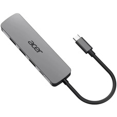 USB-хаб Acer 5-in-1 серый, 3xUSB 3.0, HDMI, USB-C PD Изображение