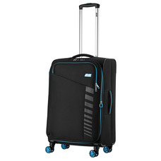 Чемодан 2E Trek средний полиэстер 64/78 л 4 колеса TSA черный Изображение