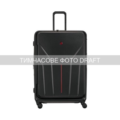 Чемодан Wenger Amplix Hardside Large черный, поликарбонат, TSA, 4 колеса, расширение Изображение