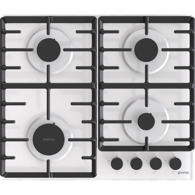 Варильна поверхня Gorenje GT642SYW, 60 см, чавун, білий Зображення