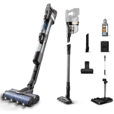 Вертикальний бездротовий пилосос Philips AquaTrio Series 9000, вологе та сухе прибирання, чорний Зображення