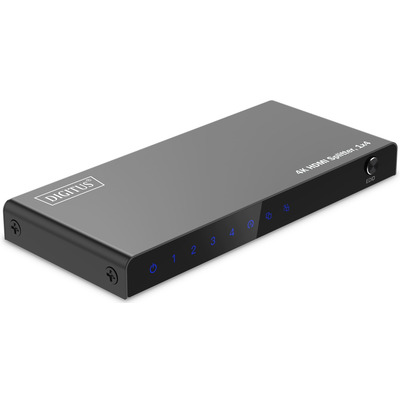Видеосплиттер Digitus DS-55337 HDMI 1x4, 4K, HDR, металлический корпус Изображение