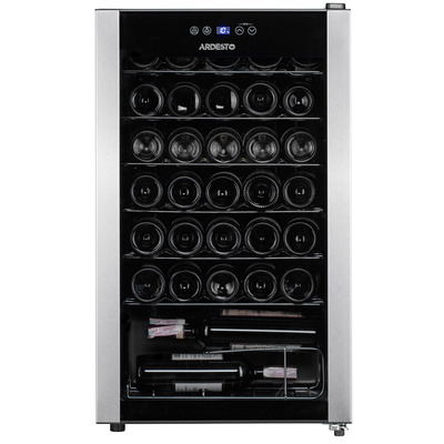 Винна шафа Ardesto WCF-M34 чорна LED сенсор 34 пляшки Зображення