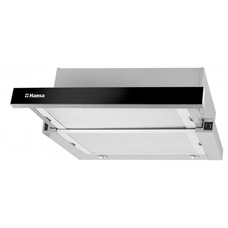 Вытяжка телескопическая Hansa OTS6226IH 60 см чёрная с нержавеющей сталью, 425 м³/ч, LED Изображение
