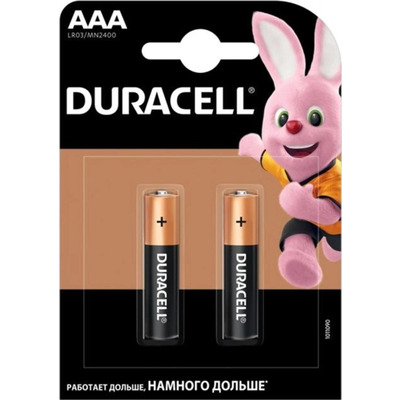Батарейки Duracell LR03 AAA 1.5V алкалінові (2шт) Зображення