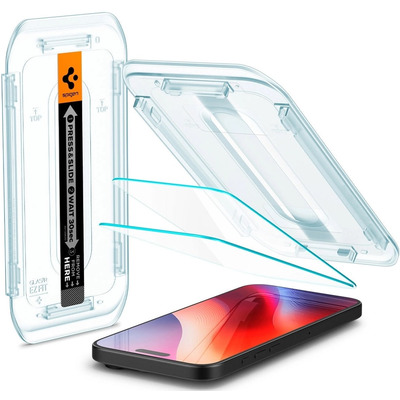 Защитное стекло Spigen Glas.tR EZ Fit для iPhone 16 Pro, твердость 9H, 2 шт Изображение