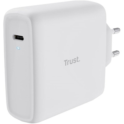 Зарядний пристрій Trust Maxo 100Вт GaN, USB-C, кабель 2м, білий Зображення