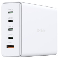 Зарядное устройство D-Link DCF-241 GaN 240Вт, 4xUSB-C, 1xUSB-A, белый Изображение
