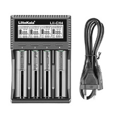 Зарядное устройство LiitoKala Lii-CH4 4 канала LCD дисплей Type-C Изображение