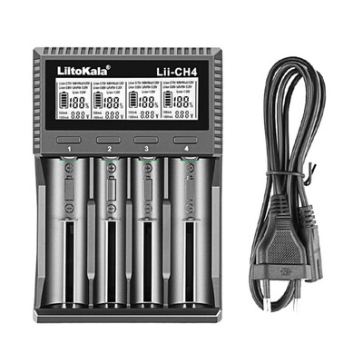 Зарядное устройство LiitoKala Lii-CH4 4 канала LCD дисплей Type-C Изображение