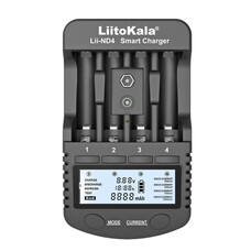 Зарядное устройство LiitoKala Lii-ND4 EU для AA, AAA и Крона аккумуляторов, 5 каналов, LED-дисплей Изображение