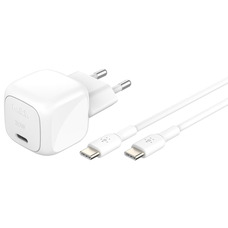 Сетевое зарядное устройство Belkin 30 Вт USB-C PD PPS, белое, кабель 1 м Изображение