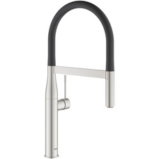 Змішувач для кухні Grohe Essence одноважільний, сталь, вилив 240 мм, поворотний, висувна лійка Зображення