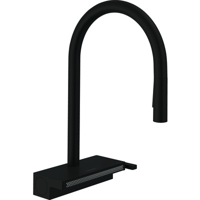 Смеситель для кухни Hansgrohe Aquno Select M81 выдвижной излив 220мм Изображение