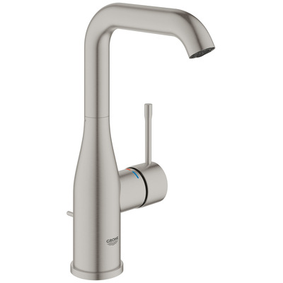 Змішувач для раковини Grohe Essence 24174DC1, нержавіюча сталь, одноважільний, довгий вилив 211 мм Зображення